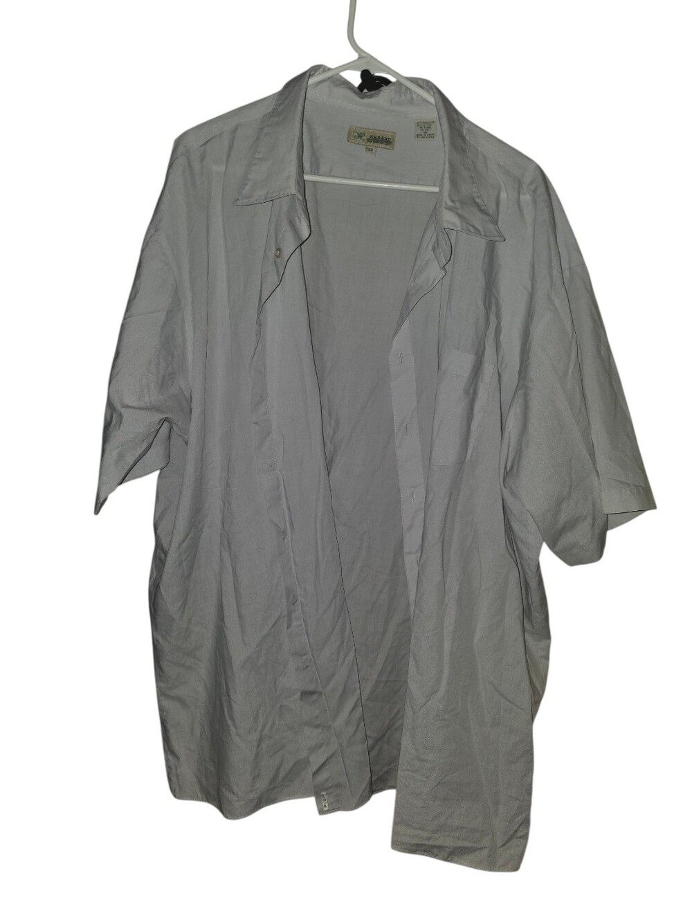 6/11/38. Haband Mens White Short-Sleeve Lightweight Shirt